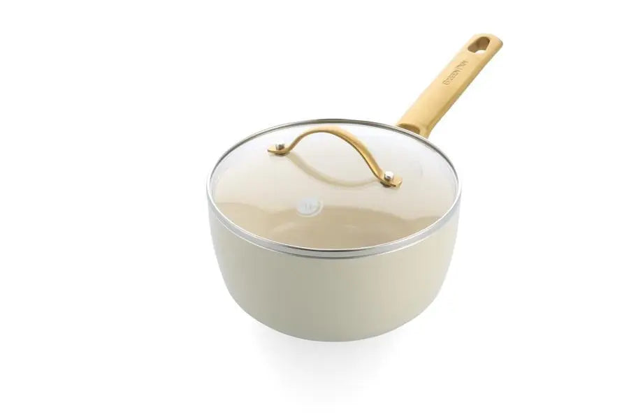 GreenPan Padova PFAS Free Saucepan 18cm/2.01L Cream  Saucepans