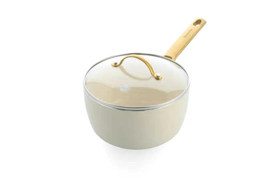 GreenPan Padova PFAS Free Saucepan 18cm/2.01L Cream  Saucepans