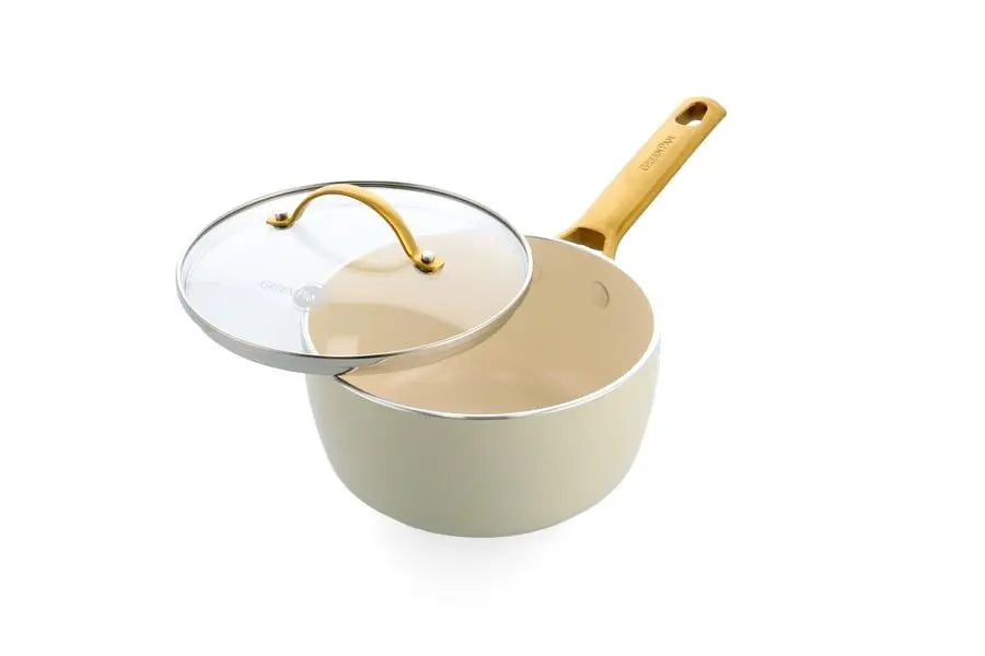 GreenPan Padova PFAS Free Saucepan 18cm/2.01L Cream  Saucepans