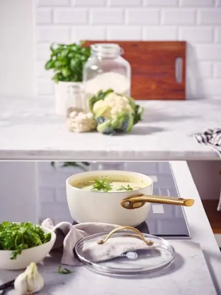 GreenPan Padova PFAS Free Saucepan 18cm/2.01L Cream  Saucepans
