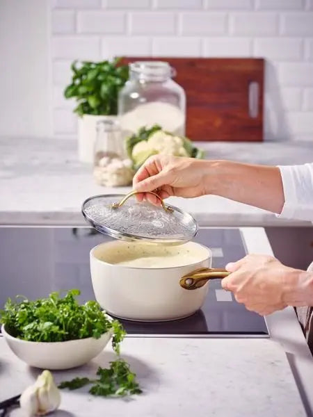 GreenPan Padova PFAS Free Saucepan 18cm/2.01L Cream  Saucepans