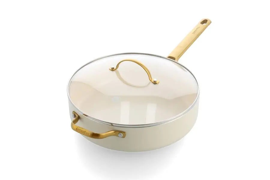 GreenPan Padova PFAS Free Saute Pan 28cm/3.6L Cream  Cookware