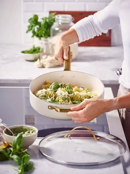 GreenPan Padova PFAS Free Saute Pan 28cm/3.6L Cream  Cookware