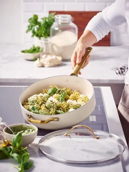 GreenPan Padova PFAS Free Saute Pan 28cm/3.6L Cream  Cookware