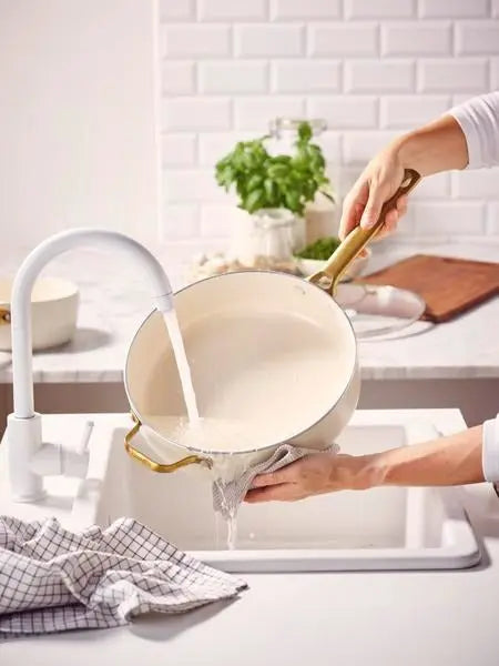 GreenPan Padova PFAS Free Saute Pan 28cm/3.6L Cream  Cookware