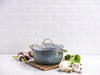 GreenPan Padova Smokey Blue PFAS Free Covered Casserole 24cm/4.7L  Cookware