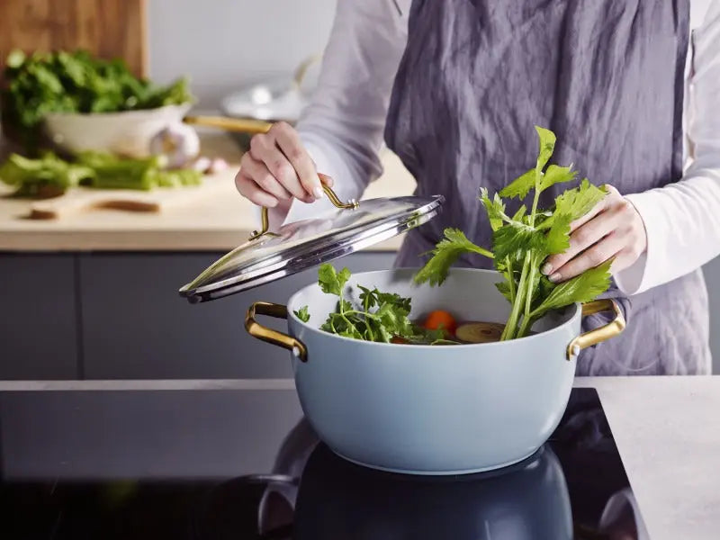GreenPan Padova Smokey Blue PFAS Free Covered Casserole 24cm/4.7L  Cookware