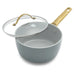 GreenPan Padova Smokey Blue PFAS Free Covered Saucepan 18cm / 2.01L  Saucepans