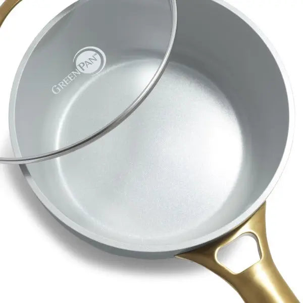 GreenPan Padova Smokey Blue PFAS Free Covered Saucepan 18cm / 2.01L  Saucepans