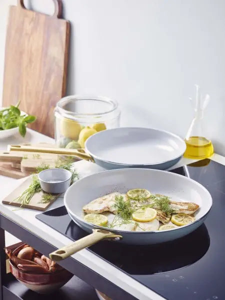 GreenPan Padova Smokey Blue PFAS Free Covered Sauté Pan 28cm/3.6L  Cookware