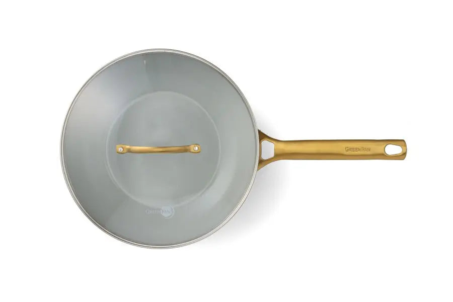 GreenPan Padova Smokey Blue PFAS Free Covered Wok 28cm/3.7L  Woks