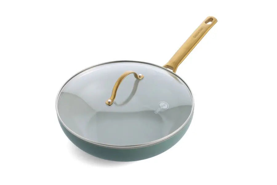 GreenPan Padova Smokey Blue PFAS Free Covered Wok 28cm/3.7L  Woks