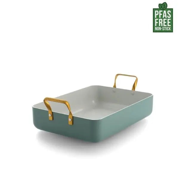 GreenPan Padova Smokey Blue PFAS Free Roasting Pan  Cookware