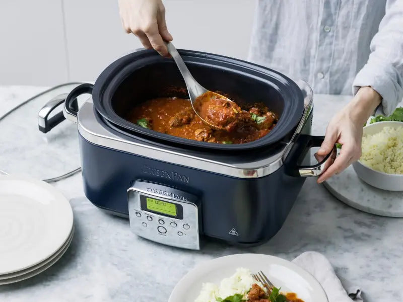 GreenPan Slow Cooker 6L PFAS Free - Oxford Blue  Slow cookers