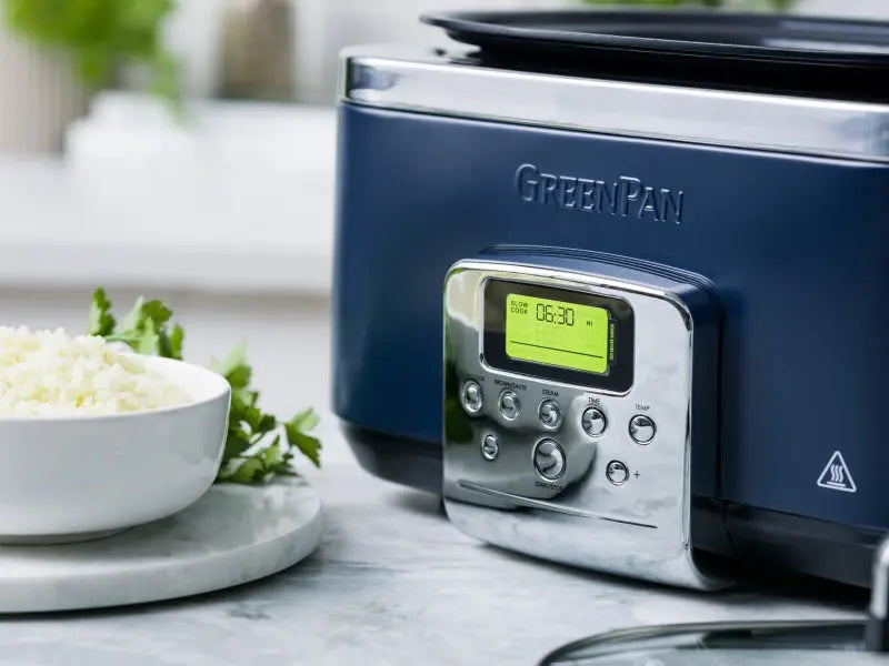 GreenPan Slow Cooker 6L PFAS Free - Oxford Blue  Slow cookers