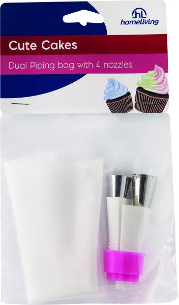Homeliving Icing Bag with Nozzle  Piping Nozzles