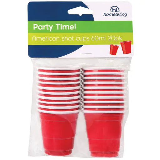 Homeliving Shot Glasses Pack 20  Plastic Cups