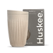 Huskee Reusable Cups with Lids – 12 Pack – 12oz HuskeeCup and lid (x12) – natural – carton of 12
