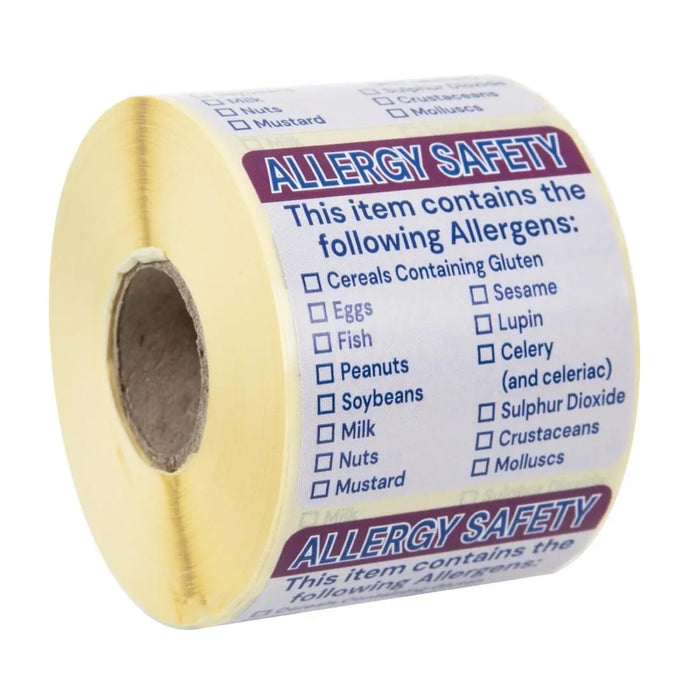 Hygiplas Allergen Food Labels Roll of 500  Food Labelling
