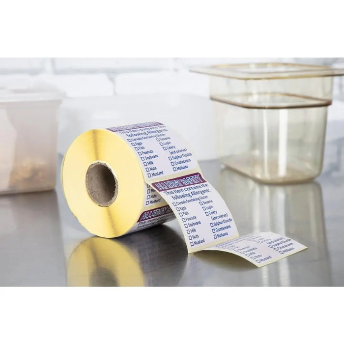 Hygiplas Allergen Food Labels Roll of 500  Food Labelling