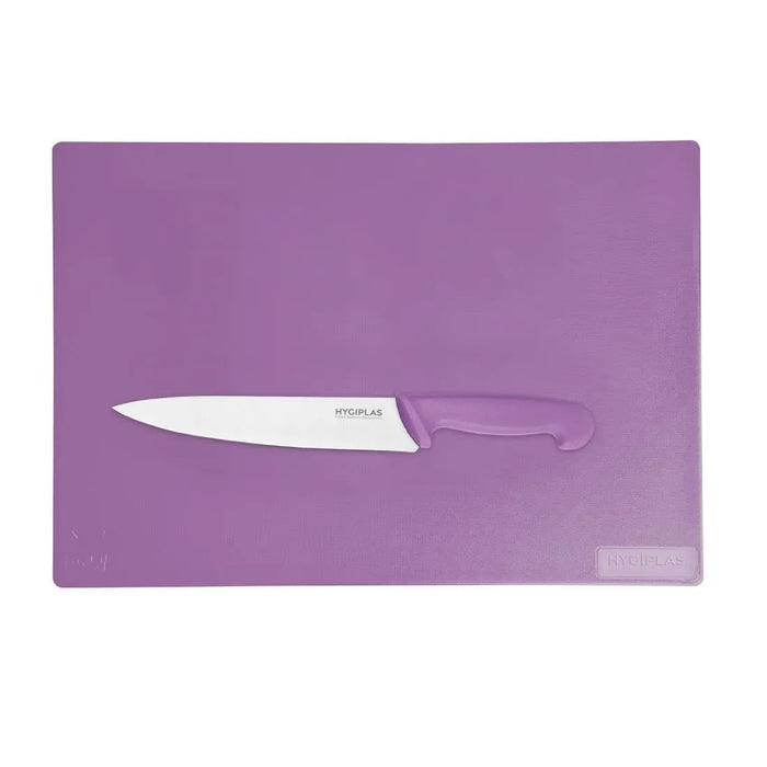 Hygiplas Antibacterial Low Density Chopping Board Purple – 450 × 300 × 10 mm  Chopping Boards and Racks
