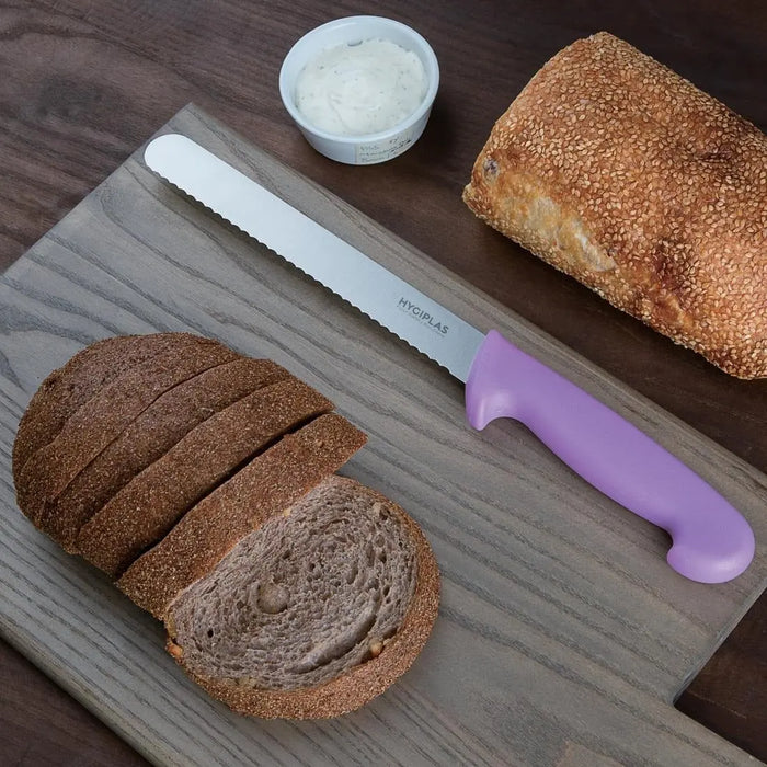 Hygiplas Bread Knife Purple 200 mm  Professional Kitchen Knives