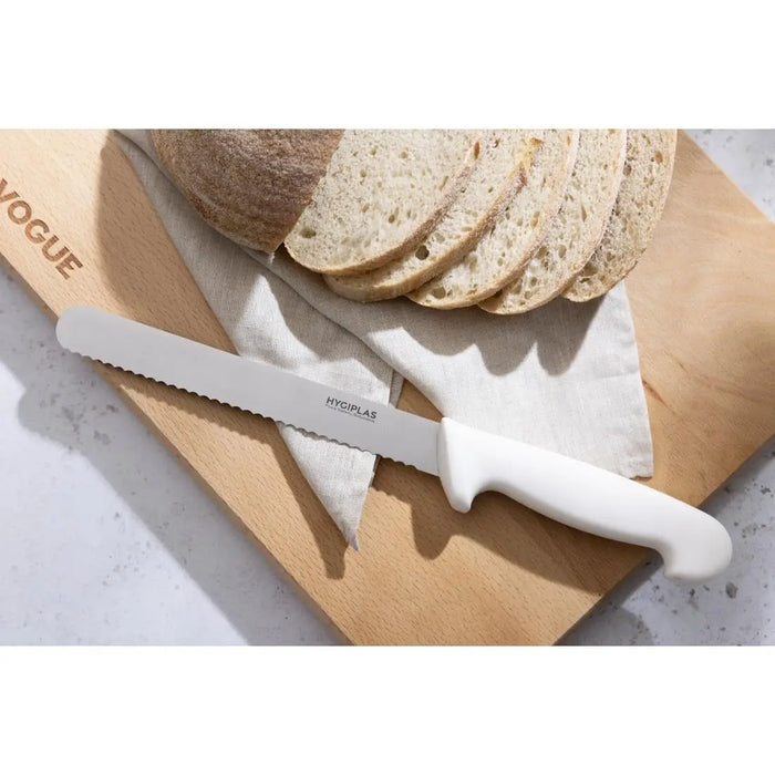 Hygiplas Bread Knife White 200 mm  Professional Kitchen Knives