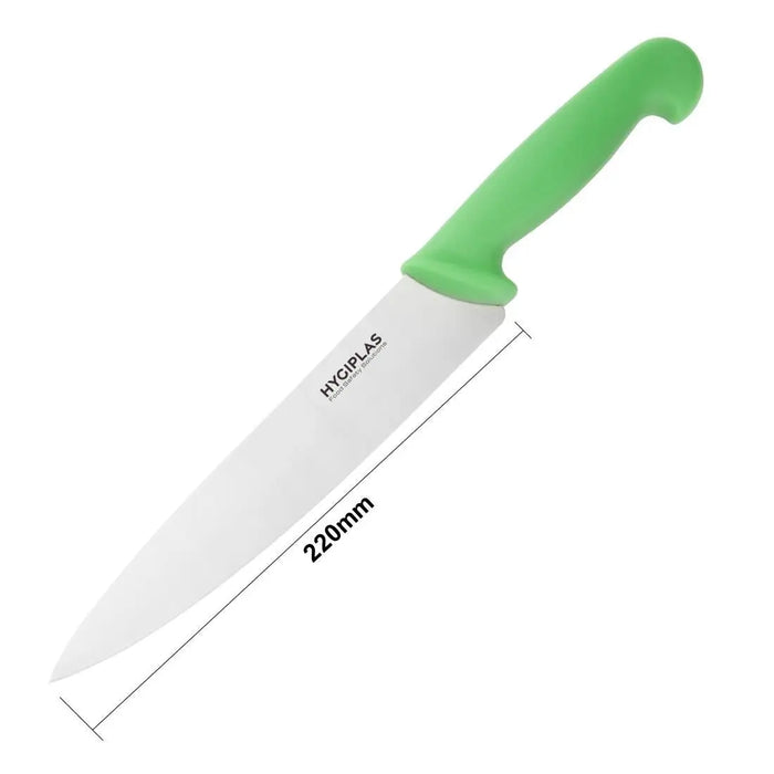 Hygiplas Chef’s Knife Green 218 mm  Professional Kitchen Knives
