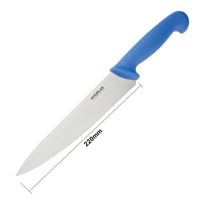 Hygiplas Chefs Knife Blue 218mm  Professional Kitchen Knives
