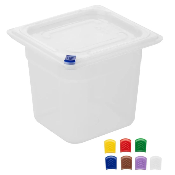 Hygiplas Click Container with Lid & 7 Colour Clips – 2200 mL (Pack of 4)  Food Storage Containers
