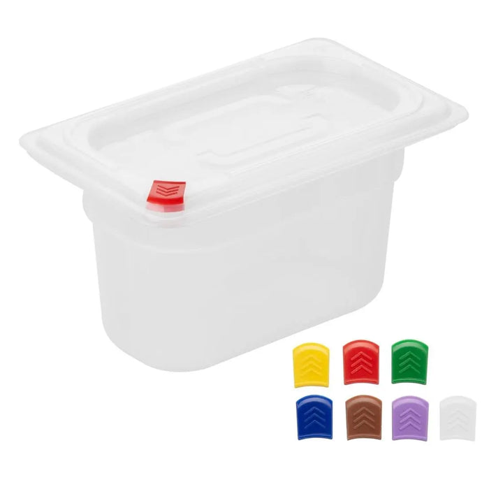 Hygiplas Click Container with Lid & 7 Colour Clips – 850 mL (Pack of 4)  Food Storage Containers