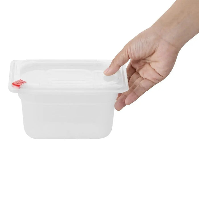 Hygiplas Click Container with Lid & 7 Colour Clips – 850 mL (Pack of 4)  Food Storage Containers