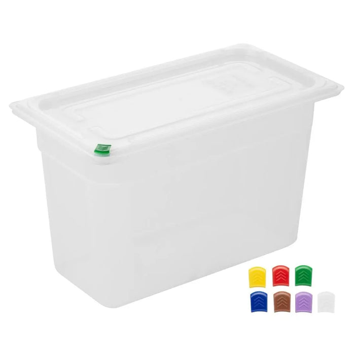 Hygiplas Click Container with Lid and 7 Colour Clip – 6 L (Pack of 4)  Food Storage Containers
