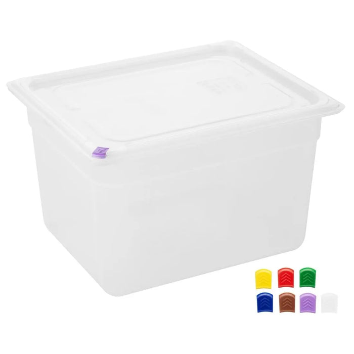Hygiplas Click Container with Lid and 7 Colour Clips – 11.7 L  Food Storage Containers