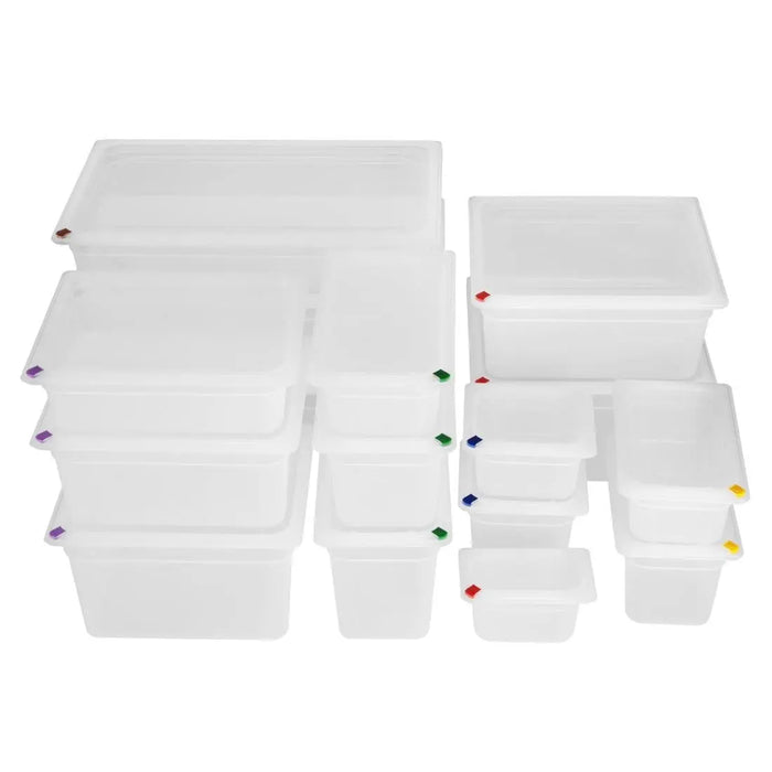 Hygiplas Click Container with Lid and 7 Colour Clips – 3600 mL (Pack of 4)  Food Storage Containers
