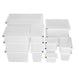 Hygiplas Click Container with Lid and 7 Colour Clips – 3600 mL (Pack of 4)  Food Storage Containers