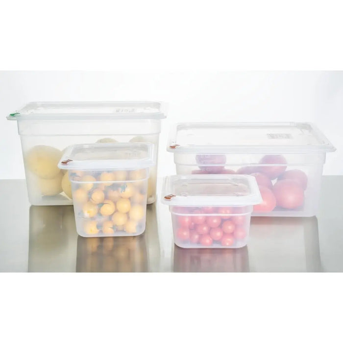 Hygiplas Click Container with Lid and 7 Colour Clips – 3600 mL (Pack of 4)  Food Storage Containers