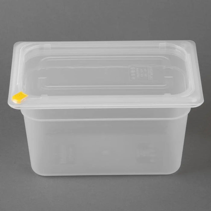 Hygiplas Click Container with Lid and 7 Colour Clips – 3700 mL (Pack of 4)  Food Storage Containers