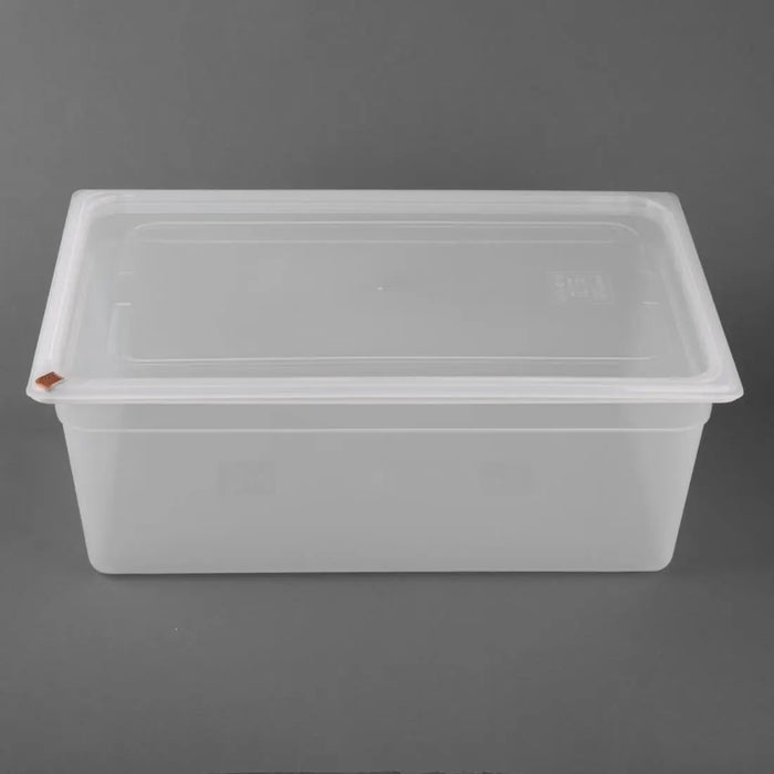 Hygiplas Click PP 1/1 GN Container with Lid & 7 Colour Clips – 200 mm 25.6 Ltr (2 Pack)  Food Storage Containers