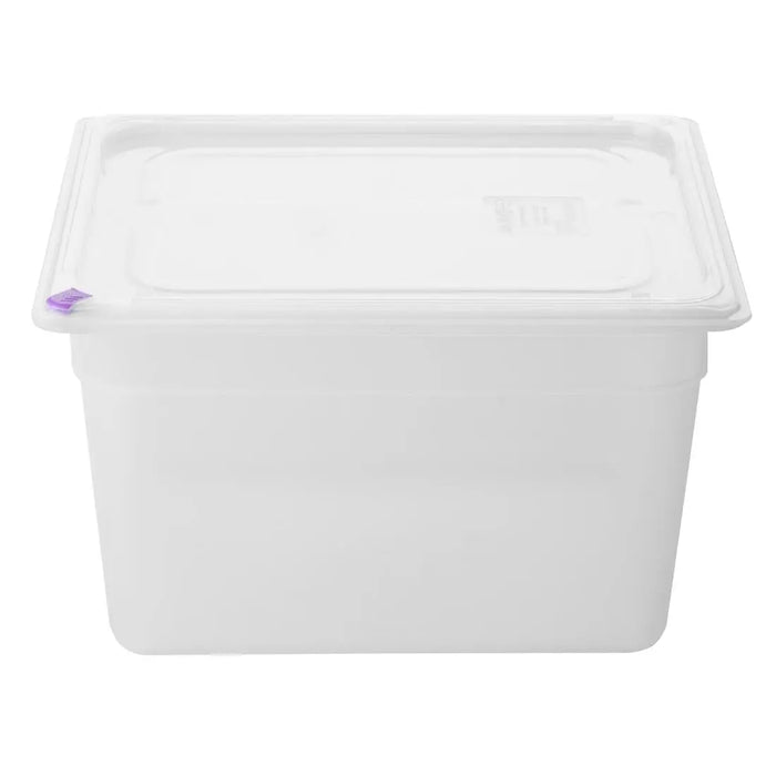 Hygiplas Click PP 1/2 GN Container with Lid & 7 Colour Clips 200mm 11.7Ltr (4 Pack) - FZ091 - Simply Hospitality NZ