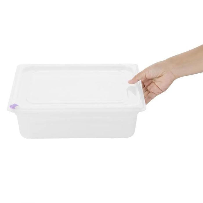 Hygiplas Click PP 1/2 GN Container with Lid & 7 Colour Clips – 5.9 Litre (4 Pack)  Food Storage Containers