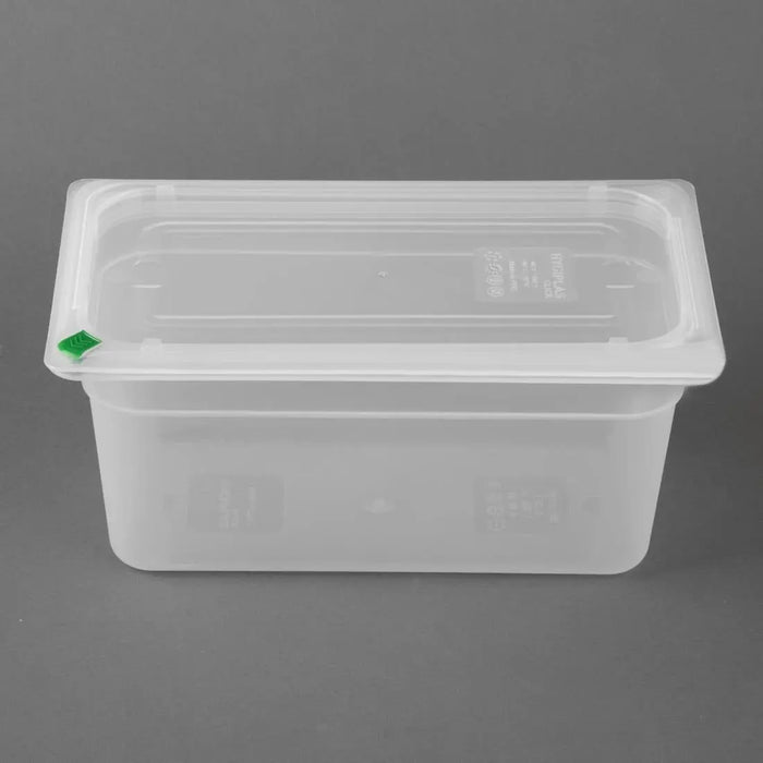 Hygiplas Click PP 1/3 GN Container with Lid & 7 Colour Clips – 5.3 Litre (4 Pack)  Food Storage Containers