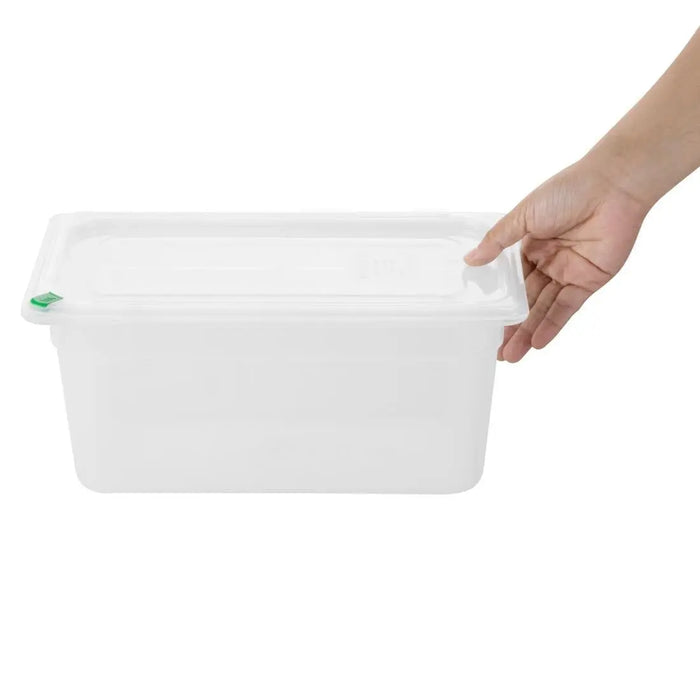 Hygiplas Click PP 1/3 GN Container with Lid & 7 Colour Clips – 5.3 Litre (4 Pack)  Food Storage Containers