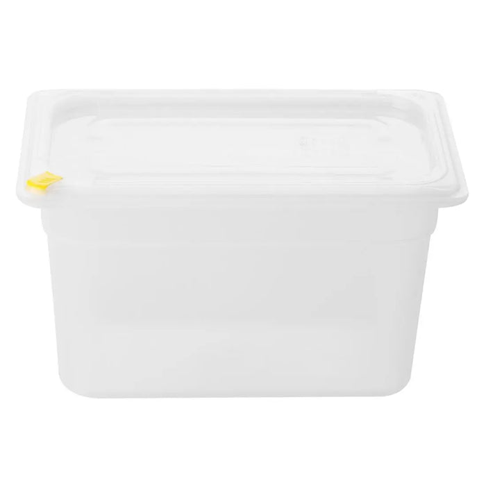 Hygiplas Click PP 1/4 GN Container with Lid & 7 Colour Clips 150mm 3.7Ltr (4 Pack) - FZ096 - Simply Hospitality NZ