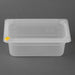 Hygiplas Click PP 1/4 GN Container with Lid & 7 Colour Clips – 100 mm 2.5 Ltr (4 Pack)  Food Storage Containers