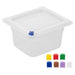 Hygiplas Click PP 1/6 GN Container with Lid & 7 Colour Clips – 100 mm 1.5 Ltr (4 Pack)  Food Storage Containers