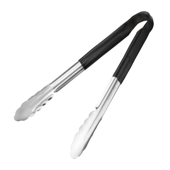 Hygiplas Colour Coded Black Serving Tongs 300 mm