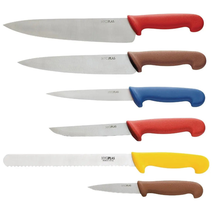 Hygiplas Colour Coded Chefs Knife Set  Professional Kitchen Knives