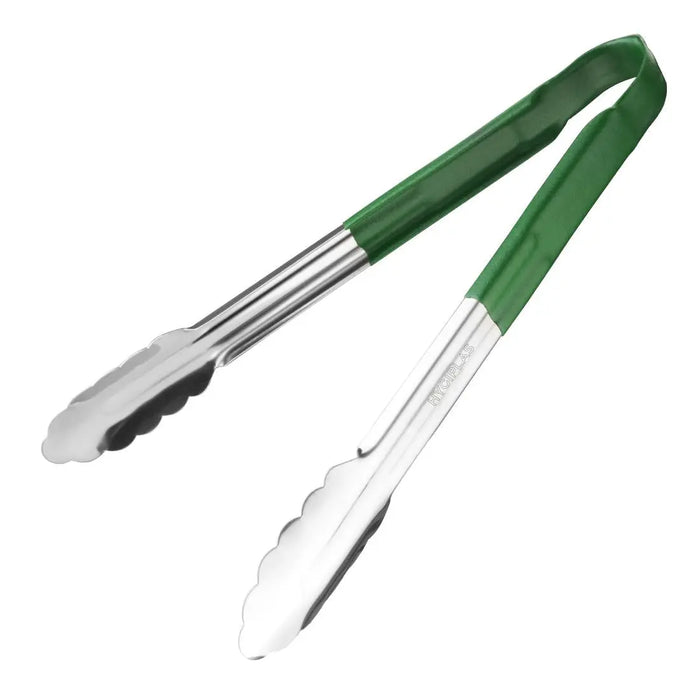 Hygiplas Colour Coded Green Serving Tongs 300mm - CB155 - Simply Hospitality NZ