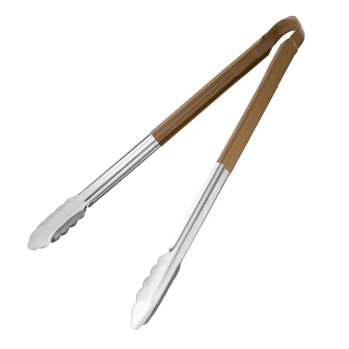 Hygiplas Colour Coded Serving Tong Brown 405mm - HC850 - Simply Hospitality NZ